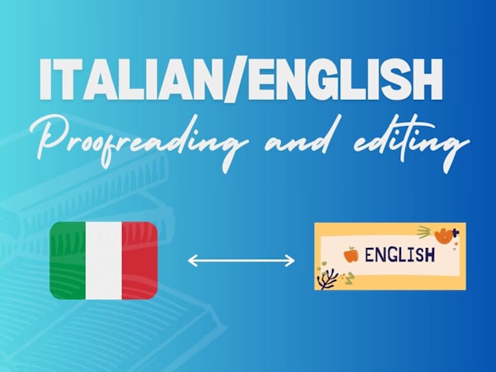 Cover image for Proofreading & Editing, in English and Italian!
