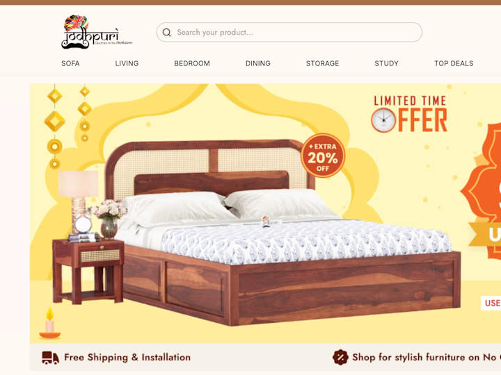 Cover image for Ecommerce SEO: Jodhpuri Furniture 
