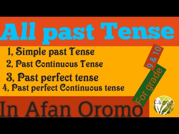 Cover image for English grammar in Afaan oromo|All past tense in Afan Oromo|Sim…