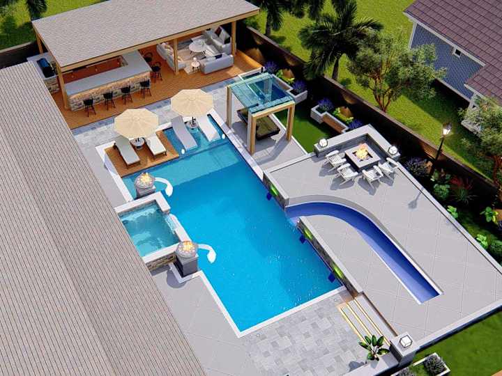 Cover image for Landscape Design | Backyard patio, Deck, Pool, Garden designs