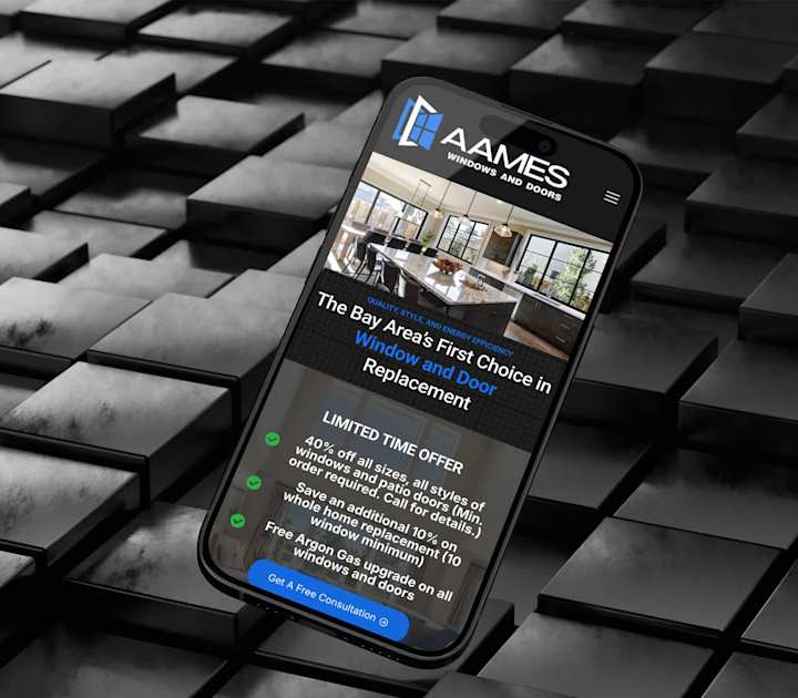 Cover image for AAMES Windows - Complete Website Redesign