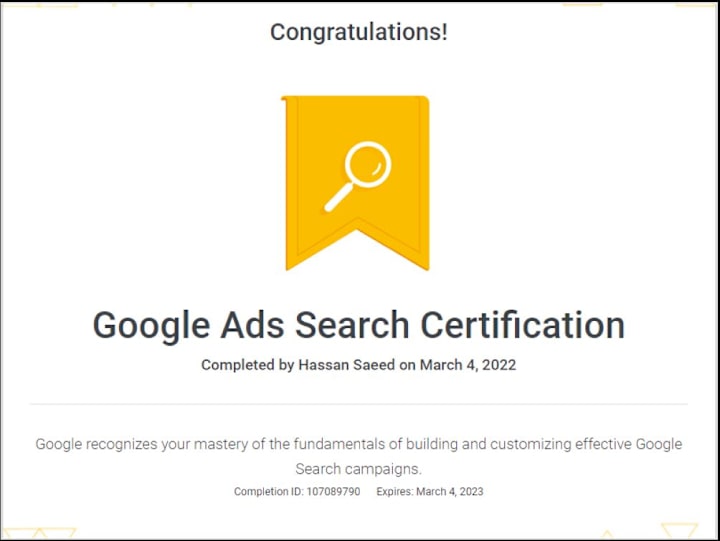 Cover image for Certified Google Ads Expert 