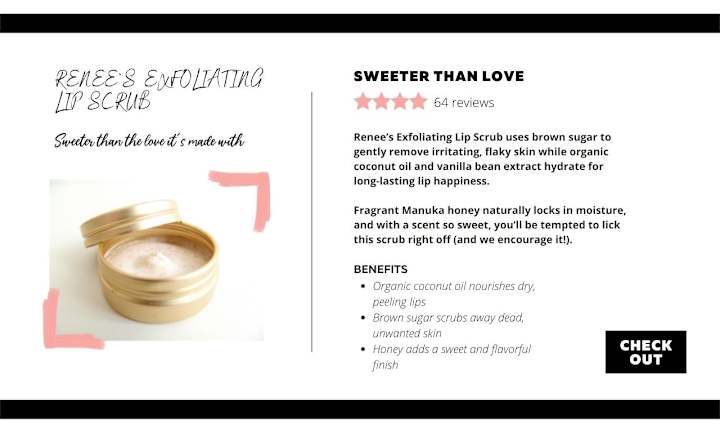 Cover image for Product Description - Renee's Exfoliating Lip Scrub