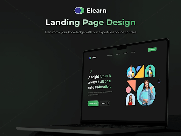 Cover image for Elearn: Education Website on Behance