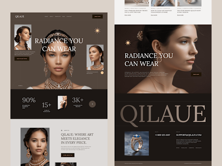 Cover image for Qilaue Jewelry Store Website Design