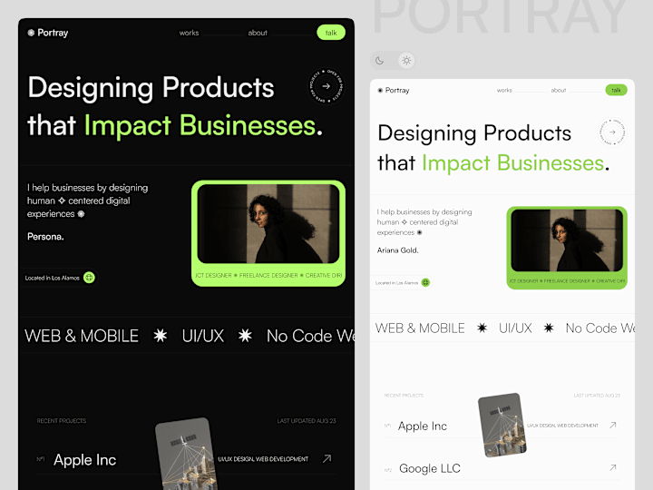 Cover image for Portray: Framer Portfolio Template