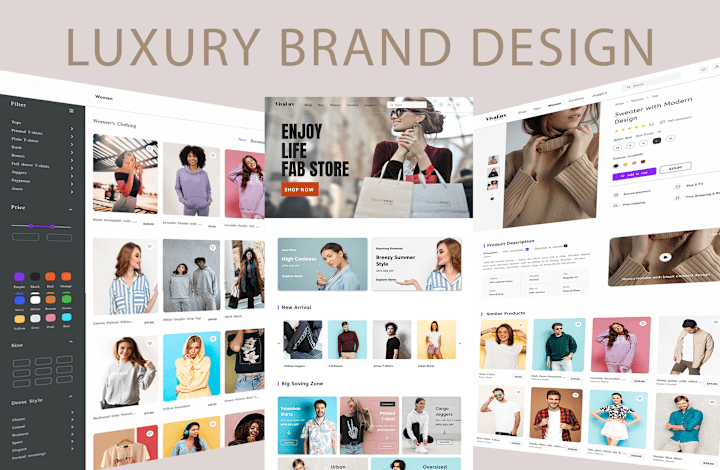 Cover image for LUXURY FASHION WEB DESIGN