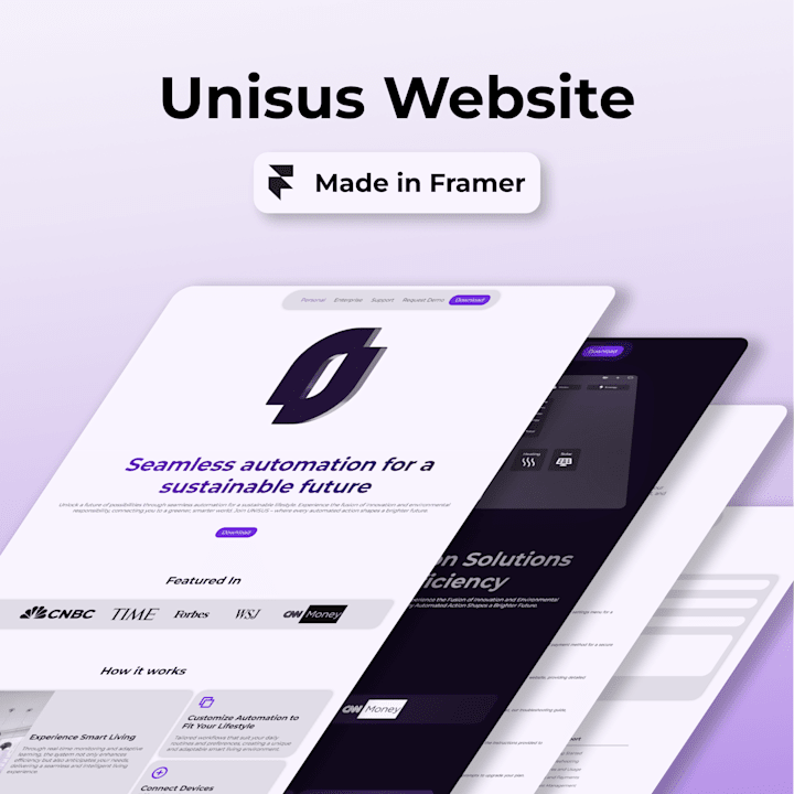 Cover image for Framer Website | Unisus