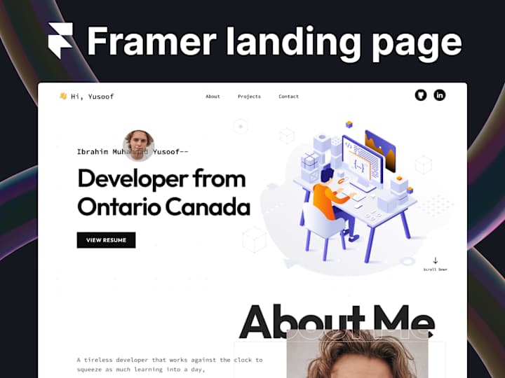 Cover image for Framer Landing Page Design & Development