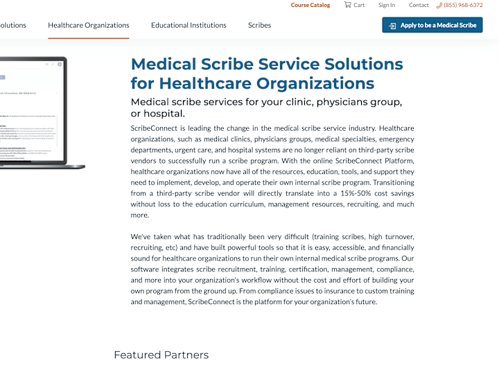 Cover image for Most advanced medical scribe platform for hiring, training, and…