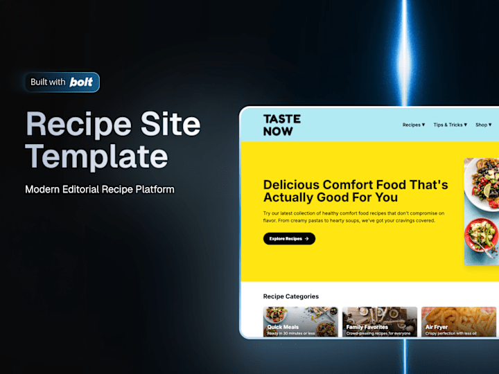 Cover image for Taste Now - Recipe Platform Template