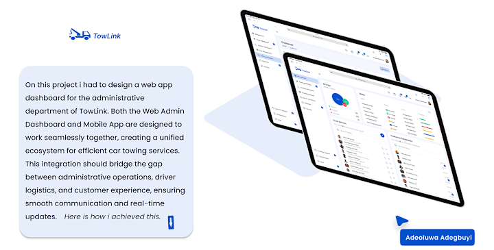 Cover image for Towlink WEBAPP ADMIN DASHBOARD DESIGN :: Behance