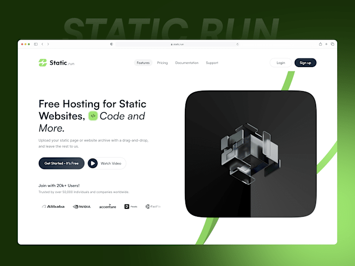 Cover image for Static.run — SaaS Website UI UX Design