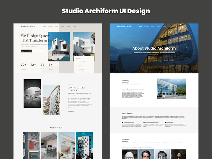 Cover image for Modern Architectural Studio Website Design