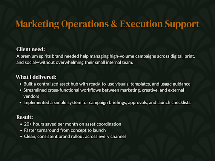 Cover image for Marketing Operations & Execution Support