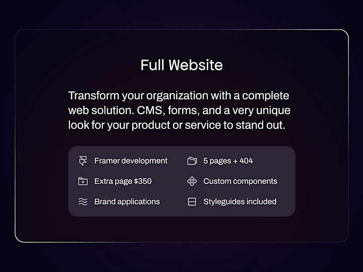 Cover image for Full Website - Framer Development