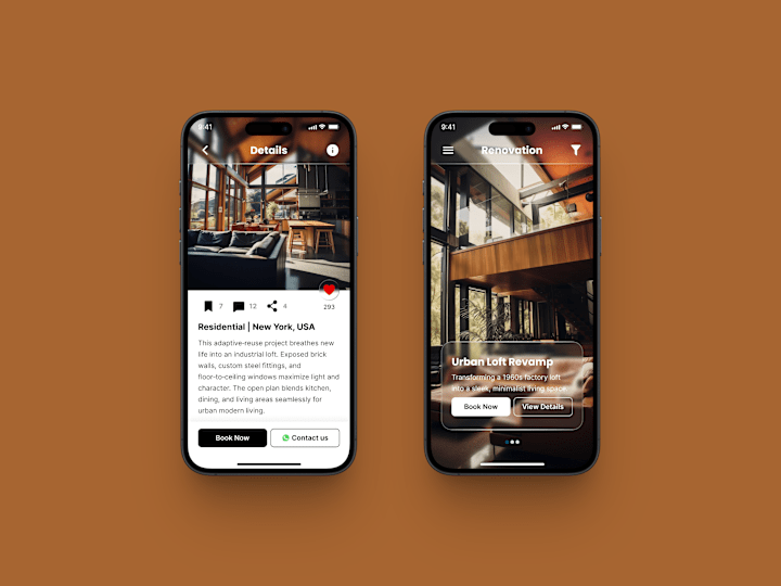 Cover image for Architecture Mobile App Design with Glassmorphism Style