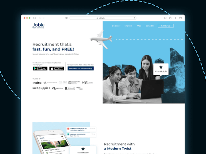 Cover image for Joblu | Marketing Website Design & Development 