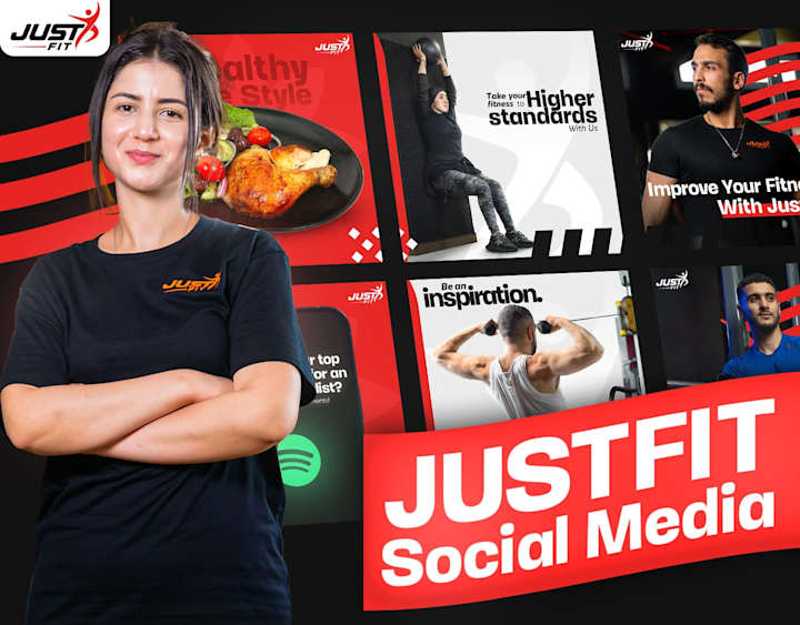 Cover image for Social Media Design for JustFit Gym