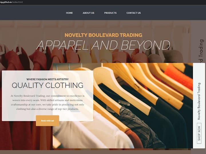 Cover image for Clothing Brand Website