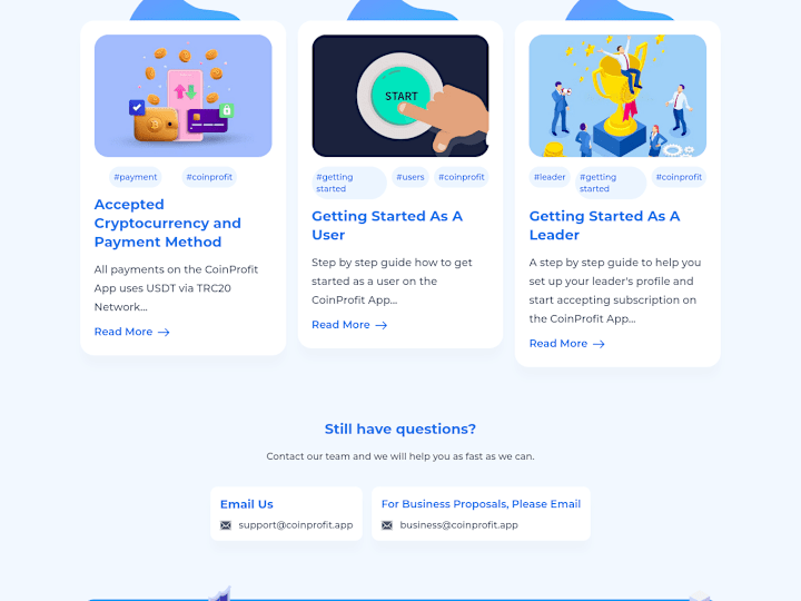 Cover image for Coinprofit App Cryptocurrency Startup Website