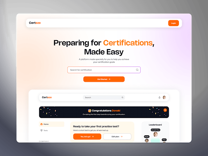 Cover image for Certeze: Certification Preparation Platform