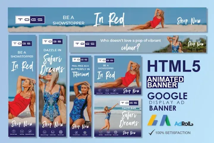 Cover image for Create animated HTML 5 banner ads, GIF or static banners 