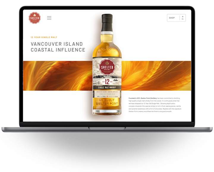 Cover image for Shelter Point Distillery | Responsive Website