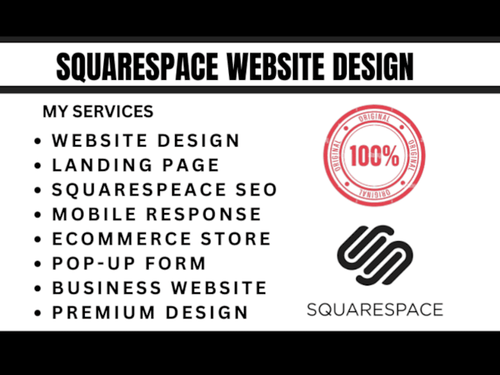 Cover image for I will squarespace website design squarespace website redesign