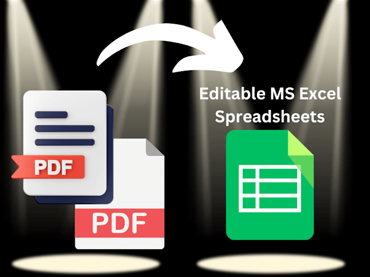 Cover image for Uneditable PDF to Editable and Well-Formatted Excel Spreadsheets
