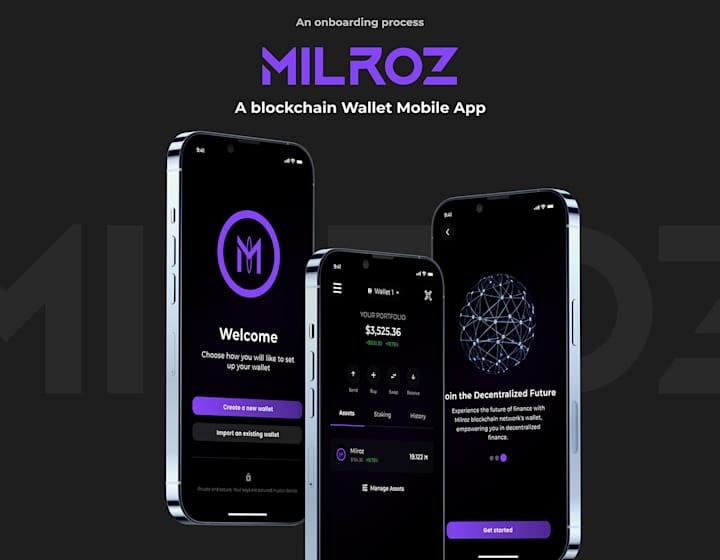 Cover image for Milroz Blockchain Wallet :: Behance