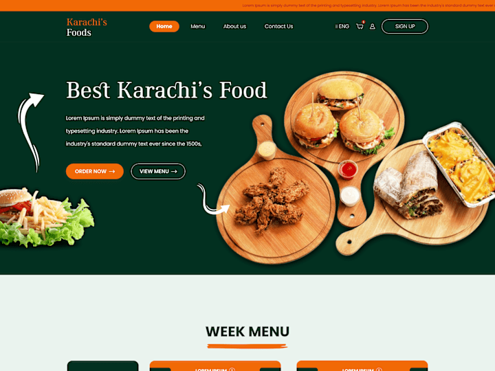 Cover image for Restaurant Website