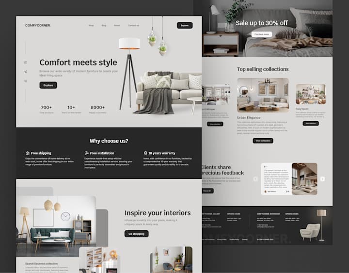 Cover image for Comfycorner – E-commerce Furniture Store 