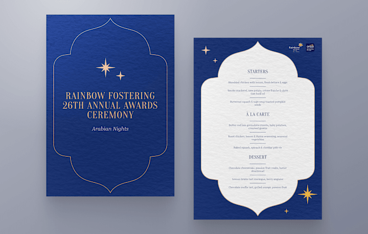 Cover image for Rainbow Fostering Annual Awards Night 2024 Design