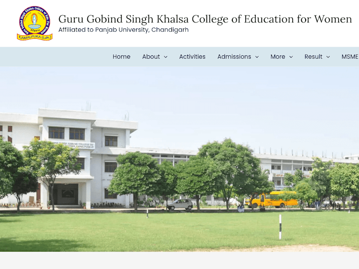 Cover image for Guru Gobind Singh Khalsa College of Education for Women – Affil…