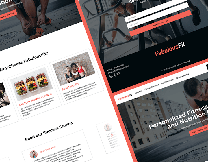 Cover image for FitnessFit Landing Page