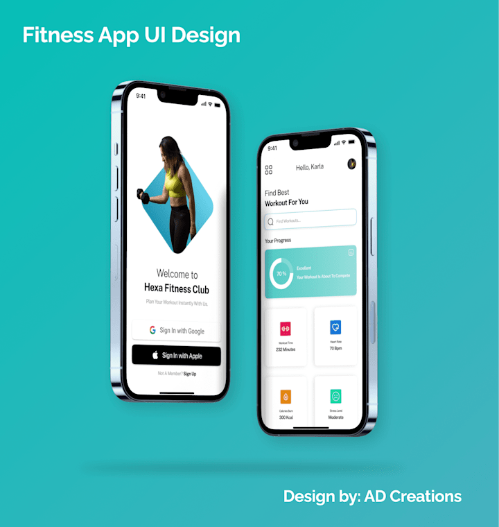 Cover image for UI/UX Design for a Fitness App