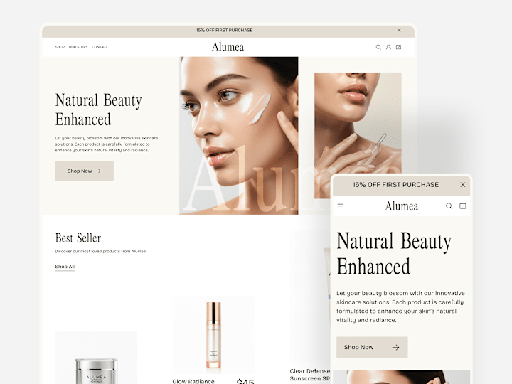 Cover image for Alumea Skincare E-commerce