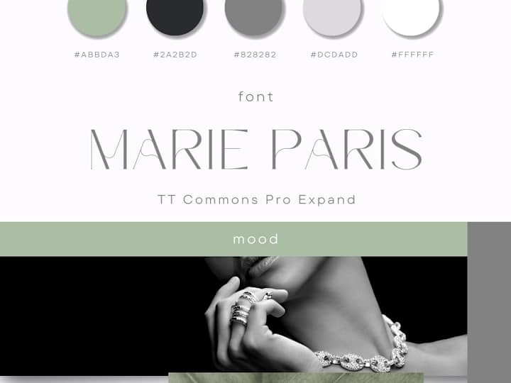 Cover image for Graphic Design for Marie Paris Jewellery Brand