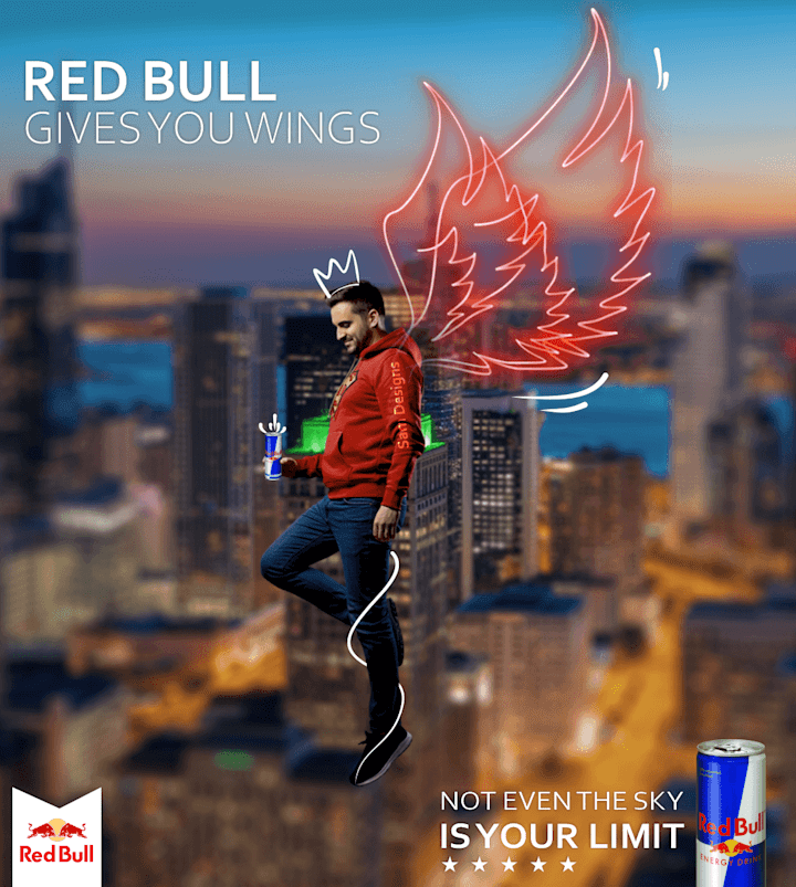 Cover image for Product AD design for Red Bull