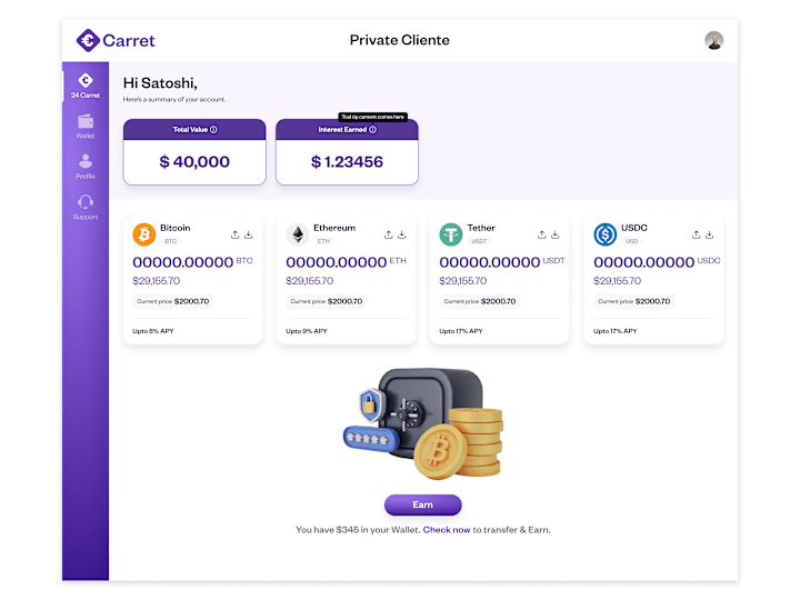 Cover image for Dashboard Design for a Cryptocurrency Web App