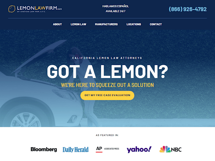 Cover image for Lemon Law Firm Website Design and Development