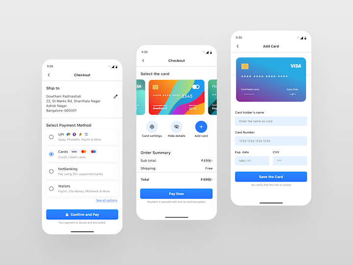 Cover image for Credit Card Checkout Screens