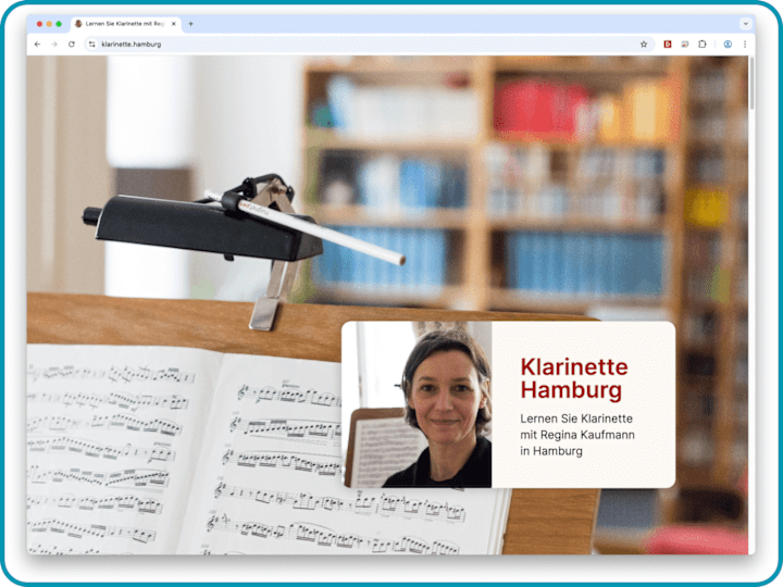 Cover image for One-Page Webflow Design for a Clarinet Teacher