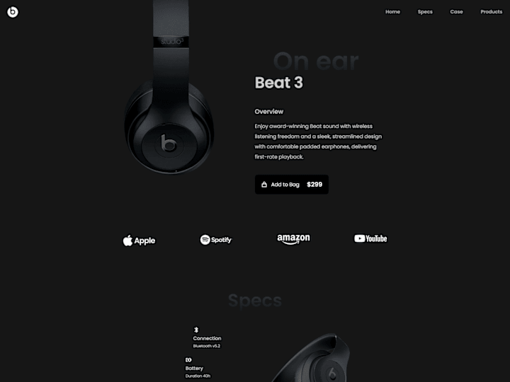 Cover image for Headphones Landing Page