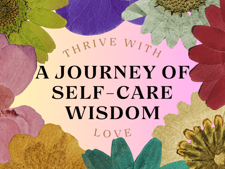 Cover image for 'Thrive with Love' - A journey of self-care wisdom.