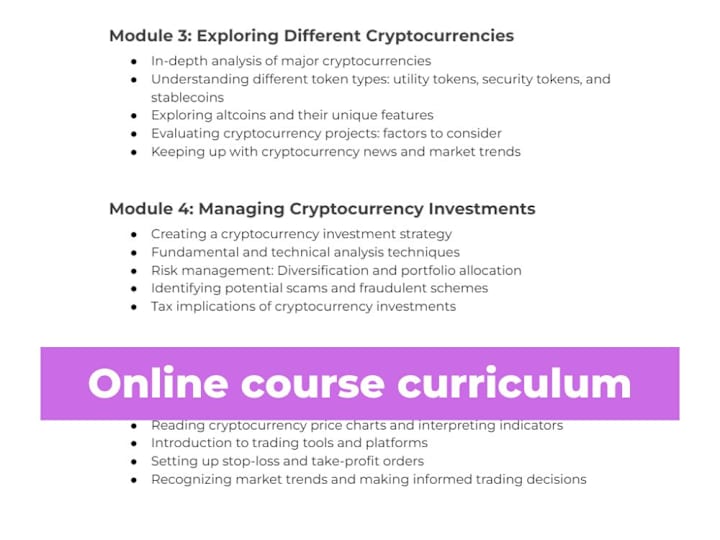 Cover image for I will create the curriculum and content for your online course