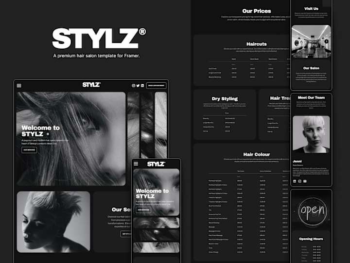 Cover image for STYLZ - Hair Salon Framer Template