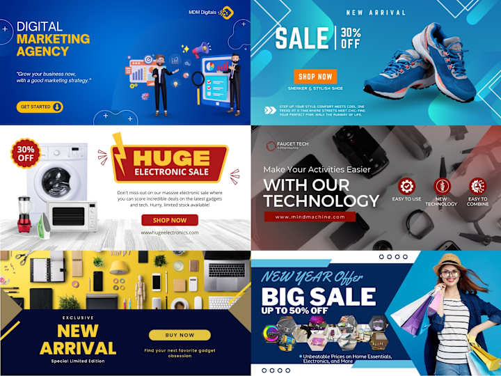 Cover image for I will design awesome website header, slider or banner