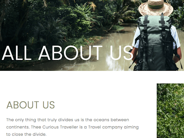 Cover image for Copywriting and content for travel website